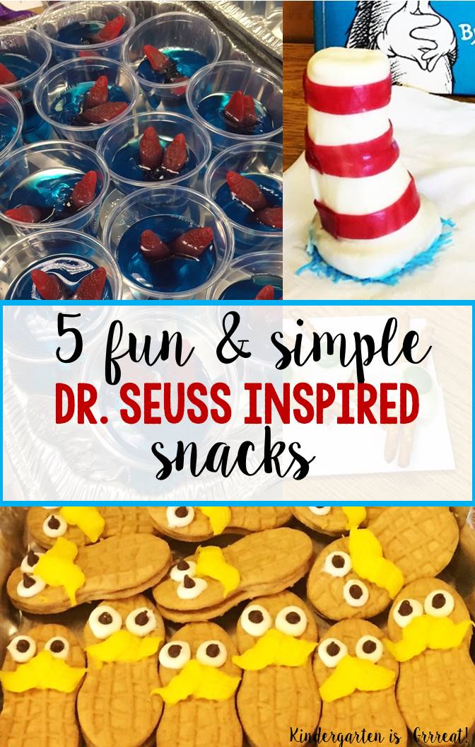 Here are 5 easy Dr. Seuss Snacks! These are great for Dr. Seuss baby