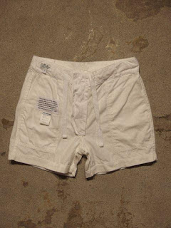 FWK by Engineered Garments Fatigue Short in White 20's Cotton Twill