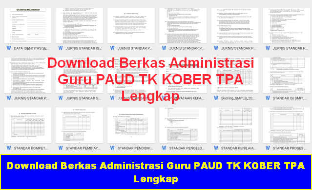Download Berkas Administrasi Guru PAUD TK KOBER TPA Lengkap Download Gratis Berkas Administrasi Guru PAUD TK KOBER TPA Lengkap