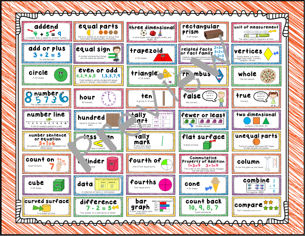 Peterson's Pad: Math Vocabulary Packet Giveaway