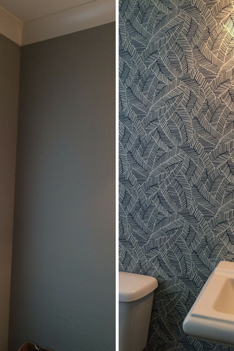 Tnwallpaperhanger Wallpaper Hanging Project Powder Bathroom Drawn From Nature