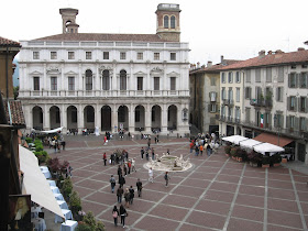 Piazza Vecchia, in Bergamo's Città Alta, has been described as the most beautiful square in Italy