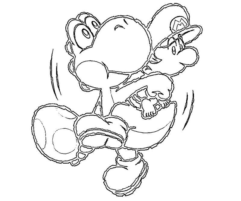 yoshi and mario coloring pages - photo #33
