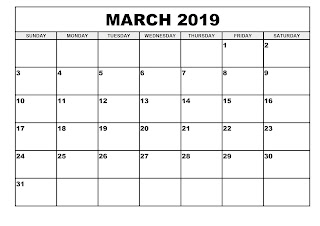 Free Printable Calendar March 2019 Free Printable Calendar March 2019