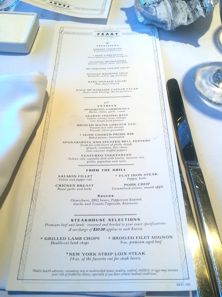 Carnival Cruise Menu and Food Pictures Any Tots