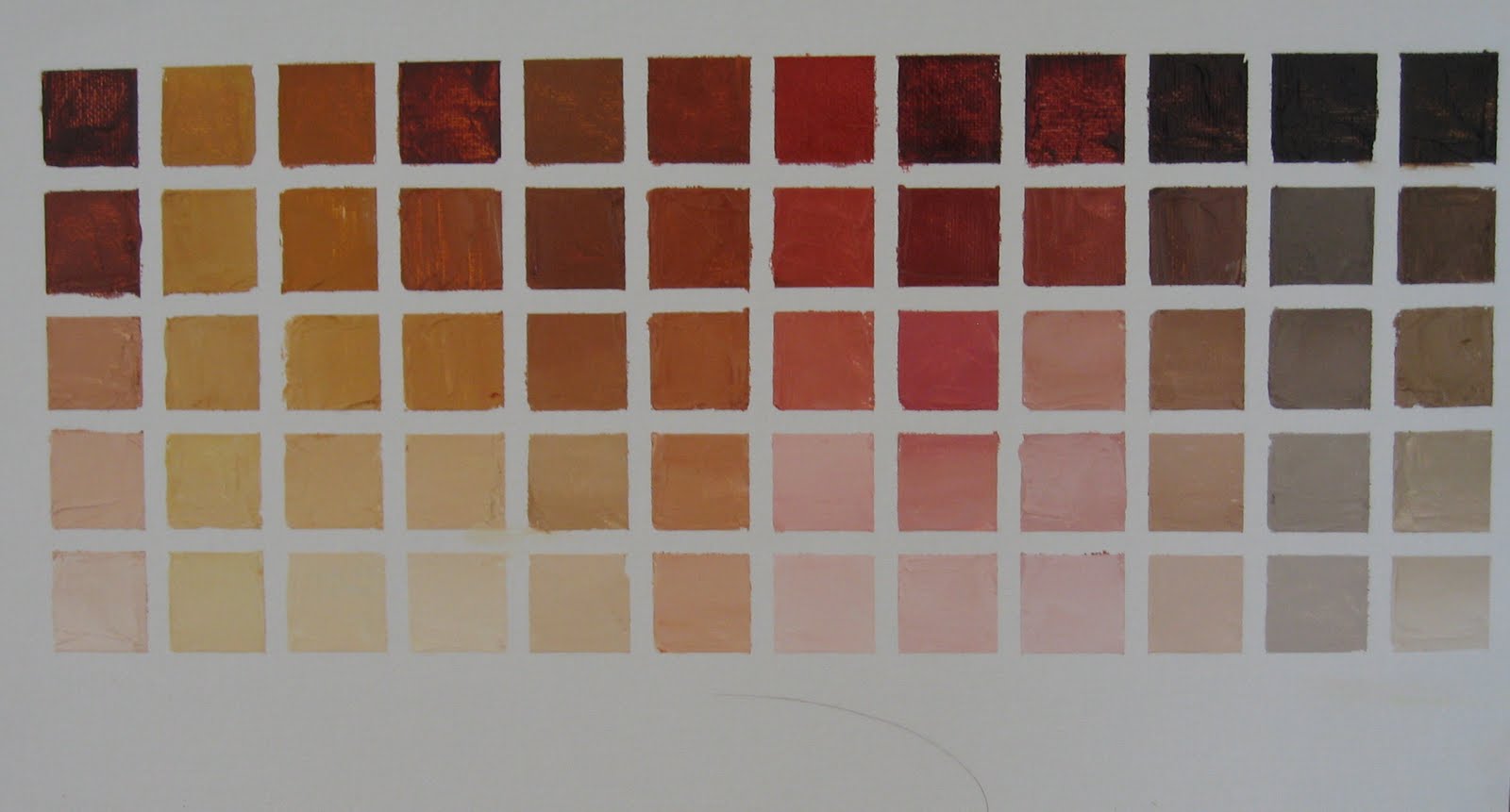 Pat Fiorello Art Elevates Life Color Charts 9 Transparent Red Oxide