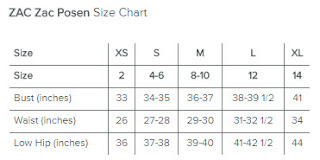 Zac Zac Posen Size Chart