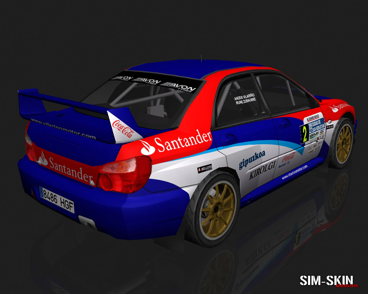 SIMSKIN design Subaru Impreza WRC 2003 Ander VIlariño