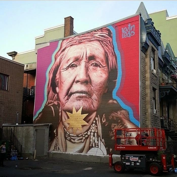 Kevin Ledo was also part of the 2014 line-up for Mural Festival which just finished its last day on the streets of Montreal, Canada.
