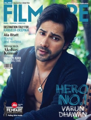 @InstaMag - Varun Dhawan is looking stunning and lost in thoughts on the latest cover spread of Filmfare magazine for the entire month of September. #instamag-varun-dhawan-on-being-coolest-and-bankable-star