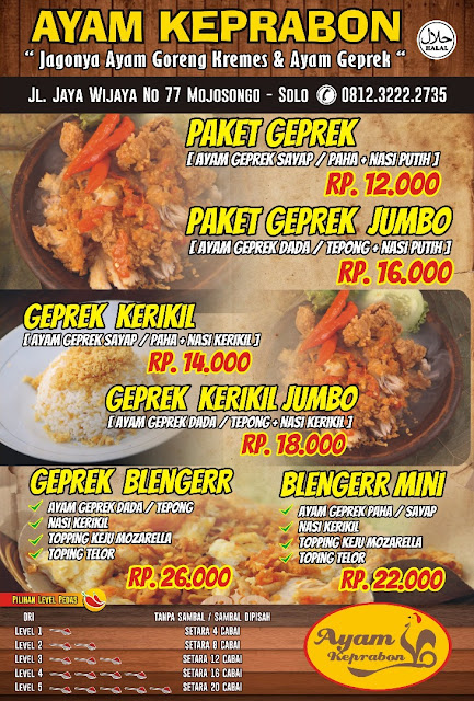 Ayam Geprek Blenger Mozarella Di Ayam Keprabon Kuliner Solo Kulo