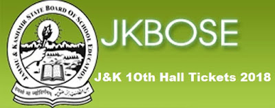 JK Board 10th Admit Card 2018 Download JK Board 10th Admit Card 2018 Download
