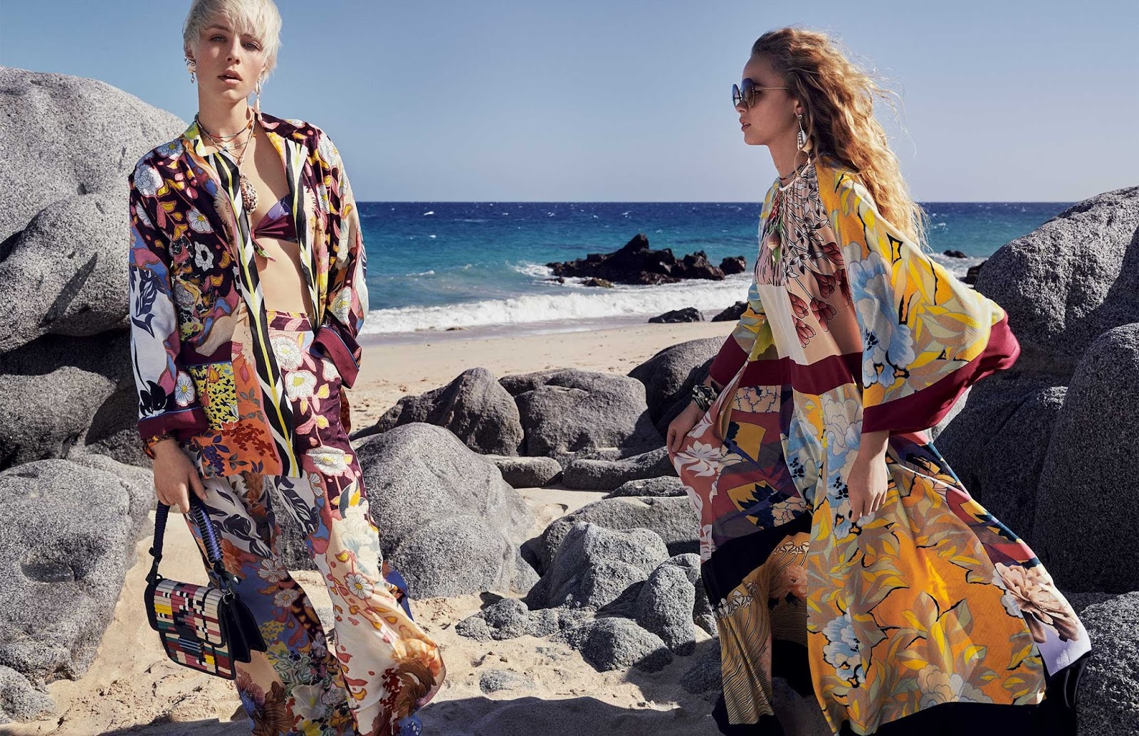 Ad Campaign: Etro Spring/Summer 2019: Edie Campbell & Olivia Vinten by ...