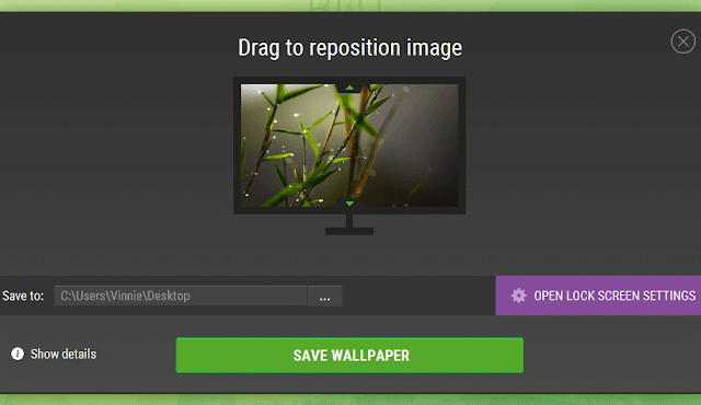 Wallpapers Bot salvare sfondo per il desktop