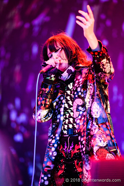 Karen O of Yeah Yeah Yeahs on the Garrison Stage at Field Trip 2018 on June 3, 2018 Photo by John Ordean at One In Ten Words oneintenwords.com toronto indie alternative live music blog concert photography pictures photos