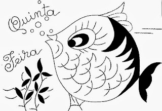 desenho semaninha do peixinho de aquario - quinta- feira