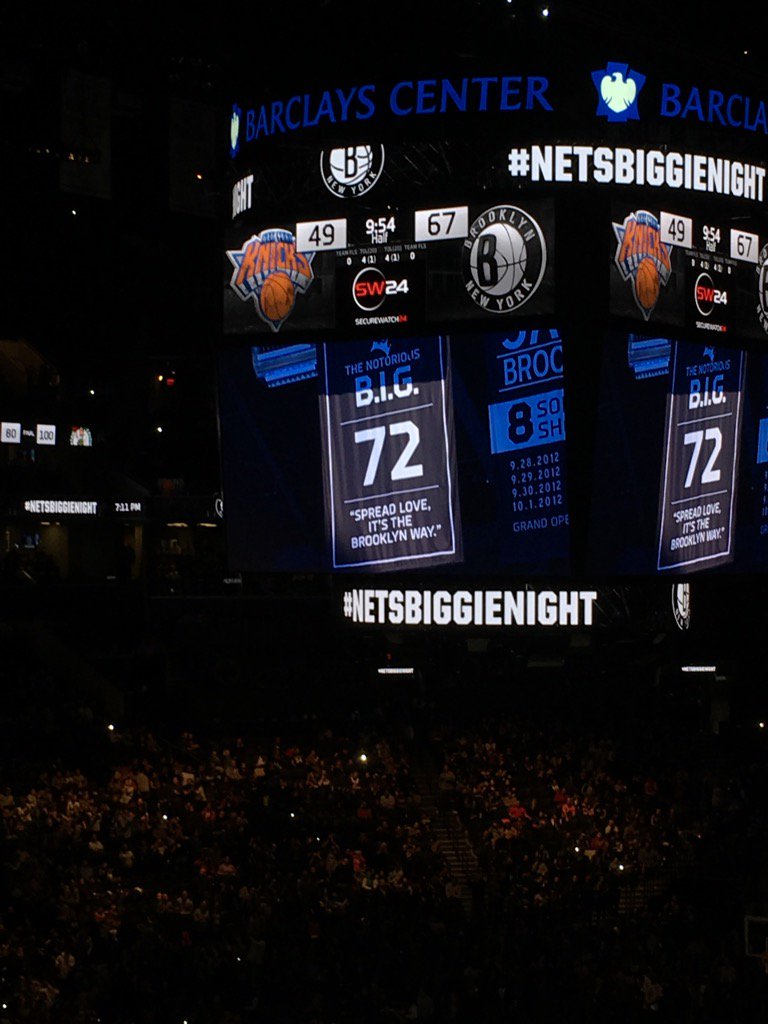 Notorious BIG Brooklyn Nets Retire Jersey No. 72 in Honor (Photos) FootBasket