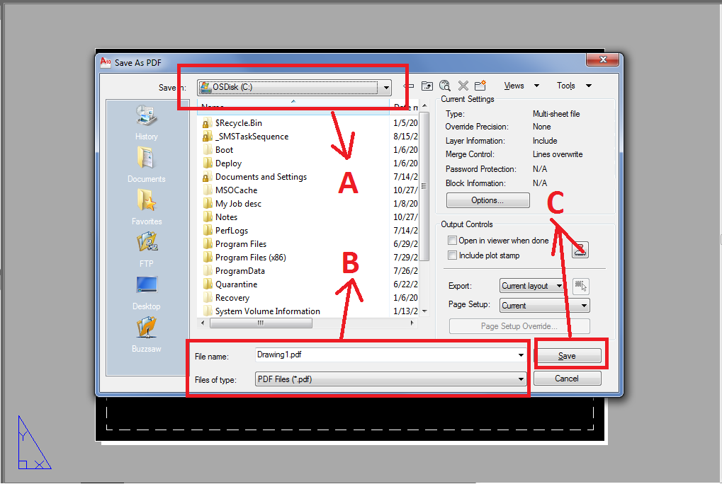 Export file AutoCAD to PDF file type Tutorial for public