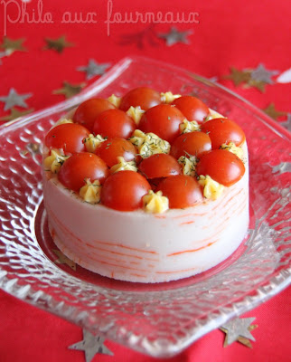 Mousse de crevettes & dés de saumon frais recettes plats Mousse de crevettes