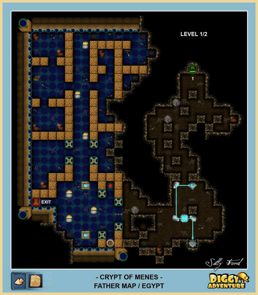 Diggy's Adventure Walkthrough: Egypt Father Quest / Crypt of Menes