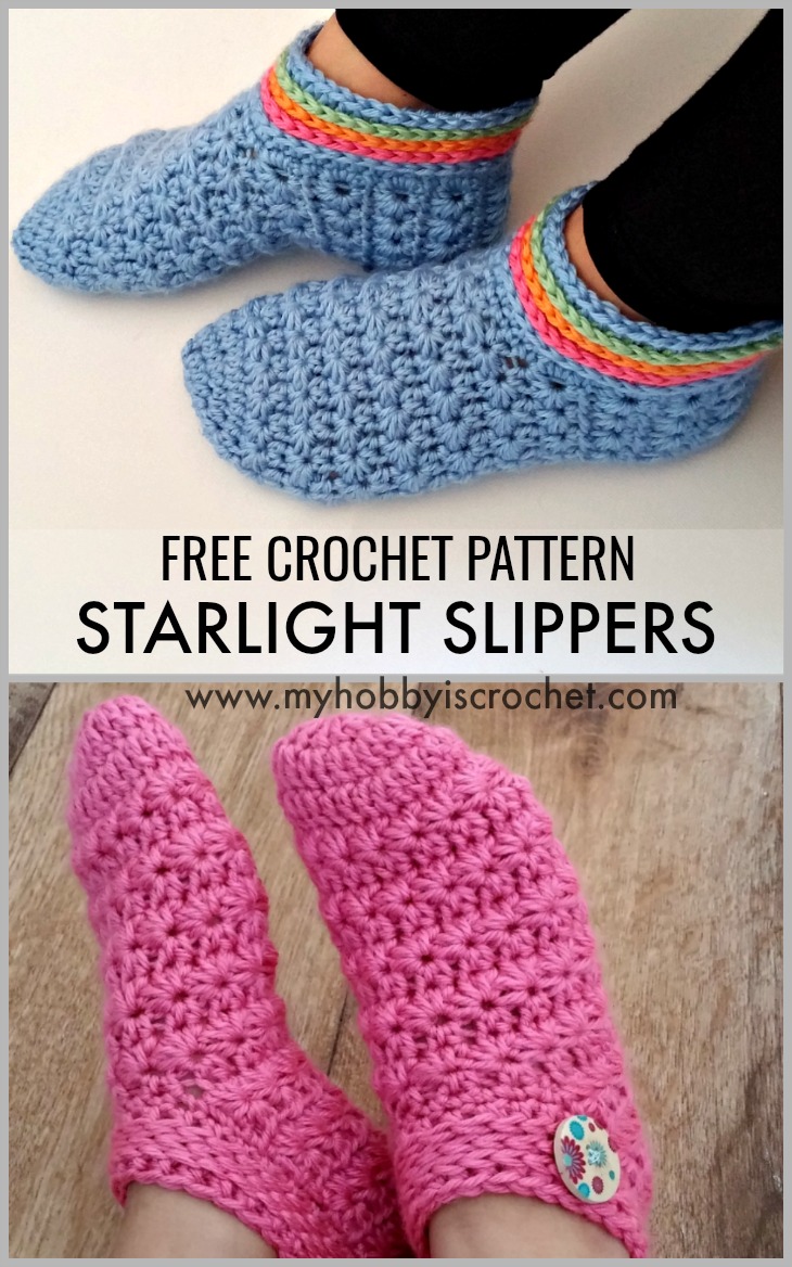 Starlight Slippers- Free Crochet Pattern