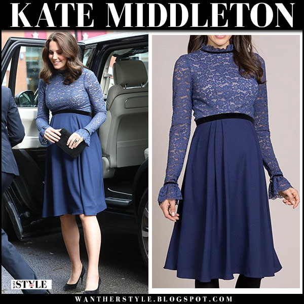 Kate Middleton in blue maternity dress on March 7 I want her style