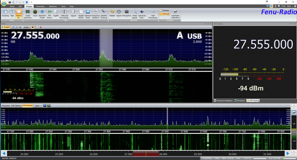 Fenu's Radiowelt RFSpace NetSDR+ Test
