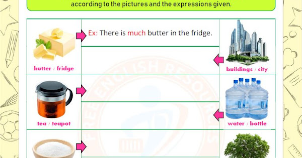Worksheet: Much - many | www.elt-els.com
