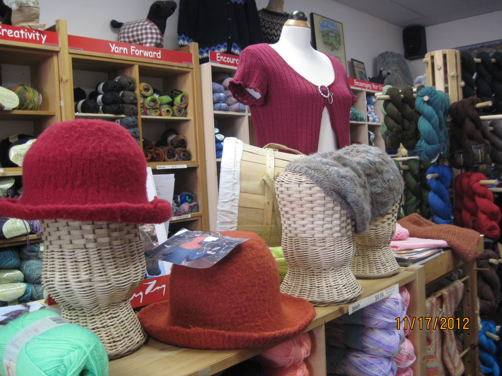 John Toft Basketry Hat stands at Yarn Forward