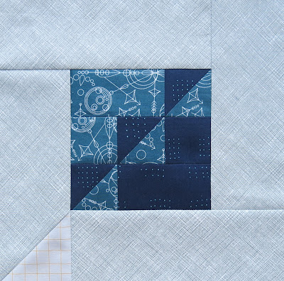 Modern quilt block using Tula Pink City Sampler pattern