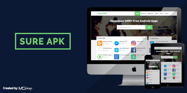 Free download Sure APK Blogger Template