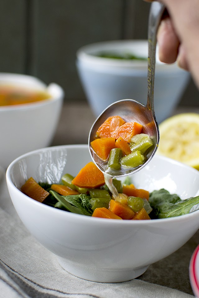 Detox Soup with Carrot & Green Beans