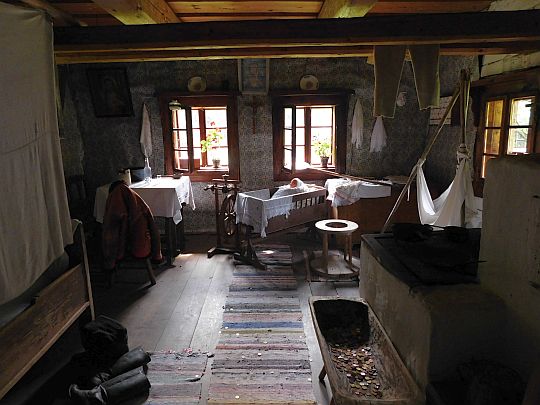 Wnętrze domu „u Hruškuliaka”.