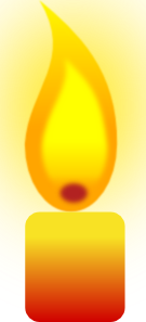 Bright yellow candle clipart image