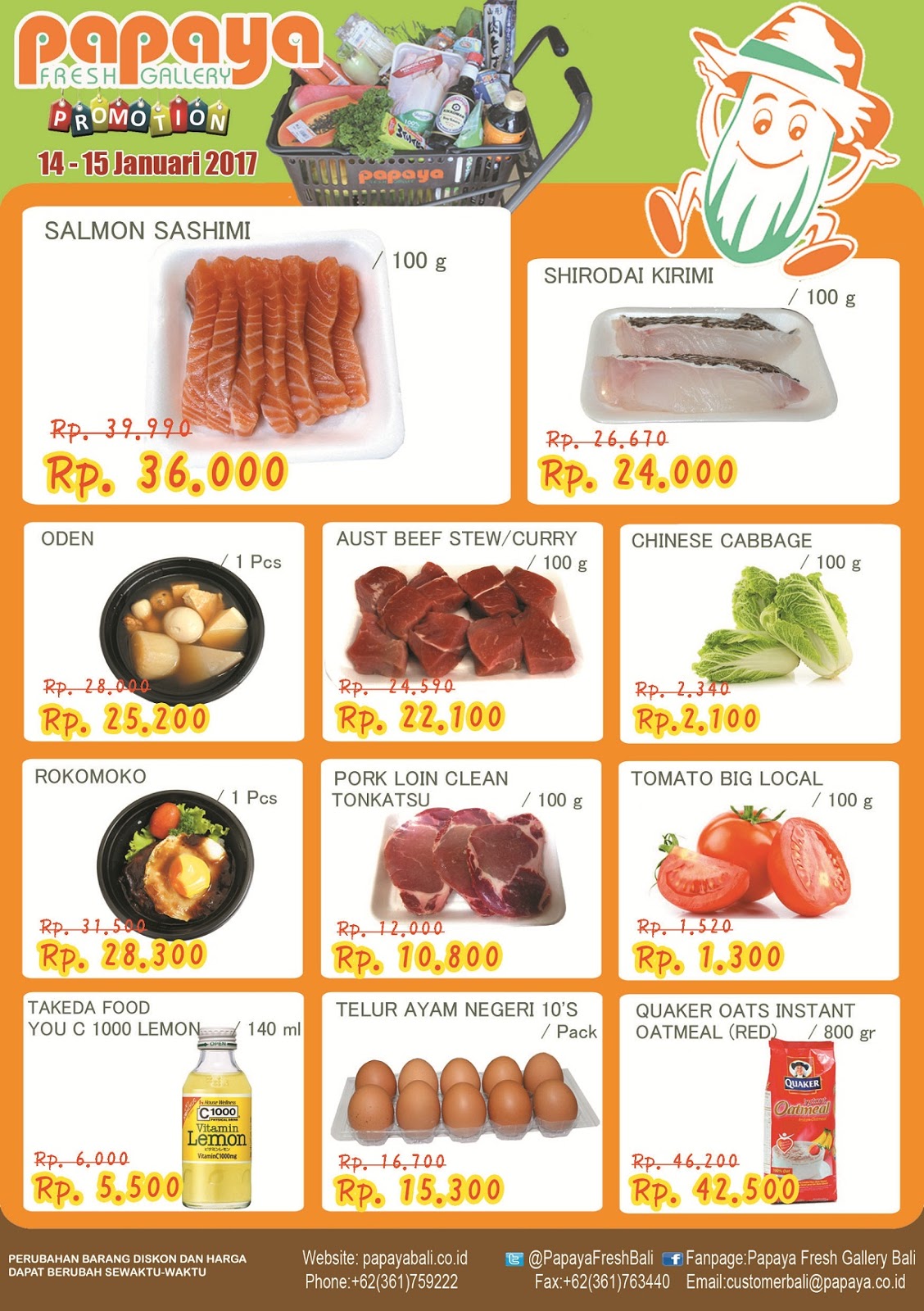 Promotions in the PAPAYA Fresh Gallery.. PAPAYA FRESH GALLERY BALI