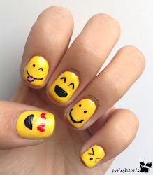 nail smiley face nails polish designs happy easy emoji faces summer cool kid pals simple smileys smile yellow famous emojis