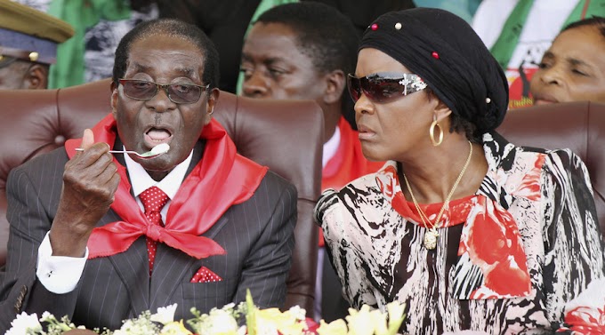 Rais Mugabe Apigwa Kibao na Mkewe Hadharani...