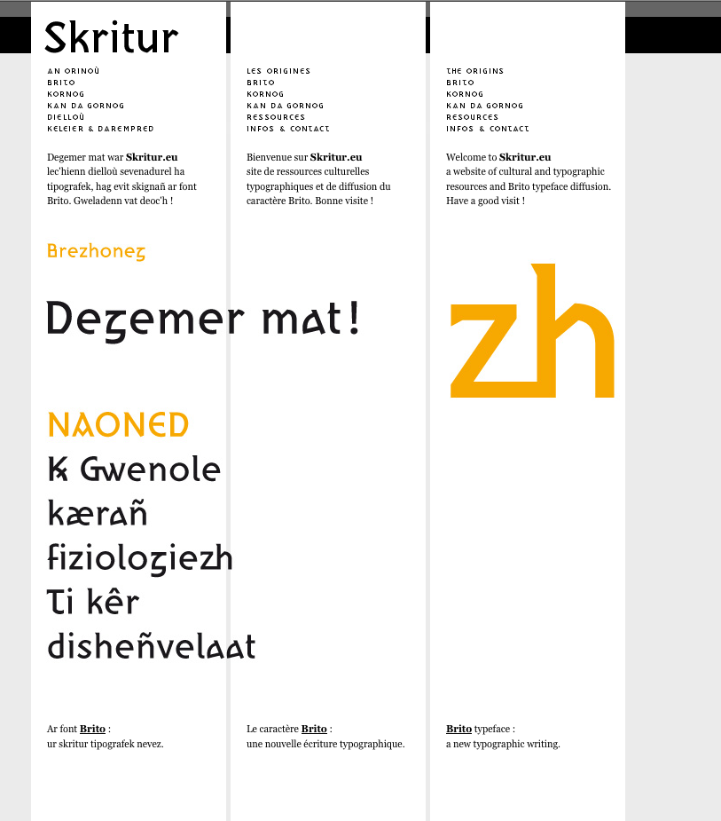 Graphisme en Bretagne Nevezenti: BRITO, le caractère de Fañch Le Henaff ...