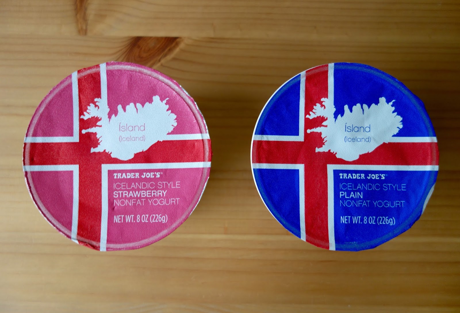 Trader Joe's Icelandic Style Nonfat Yogurt (Plain & Strawberry Flavors)