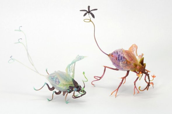 Hiroshi Shinno esculturas insetos animais hiper realistas feitos de metal e resina arte natureza japonesa
