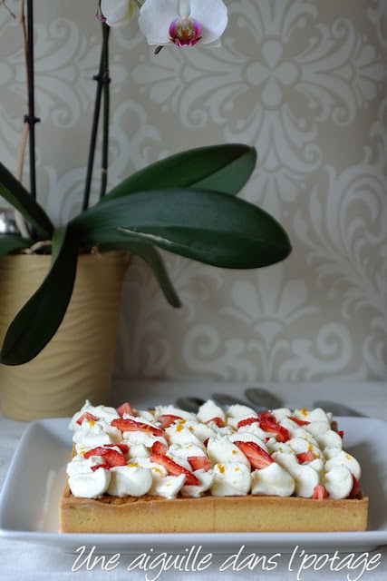 Tarte aux fraises et fleur d'oranger d'Eric Kayzer