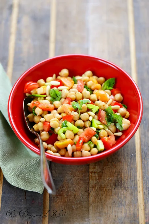 Salade de pois chiches libanaise - Un déjeuner de soleil