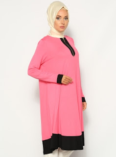 Baju tunic model terbaru busana muslim modis masa kini