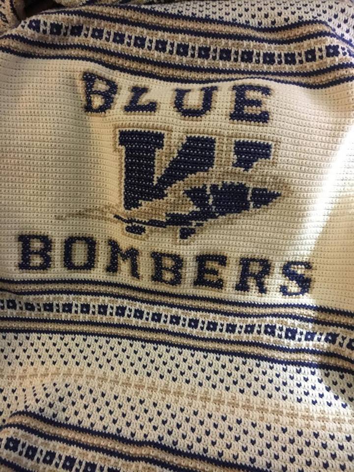 EASY PATTERNS Winnipeg Blue Bombers crossstitch pattern