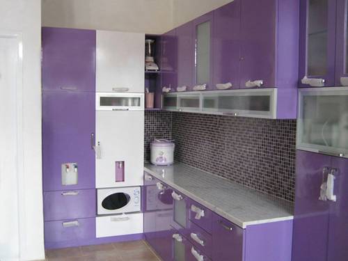 40 Inspirasi Desain Dapur Minimalis Warna Ungu Yang Indah Dan Modern Contoh Desain Dapur Minimalis Warna Ungu