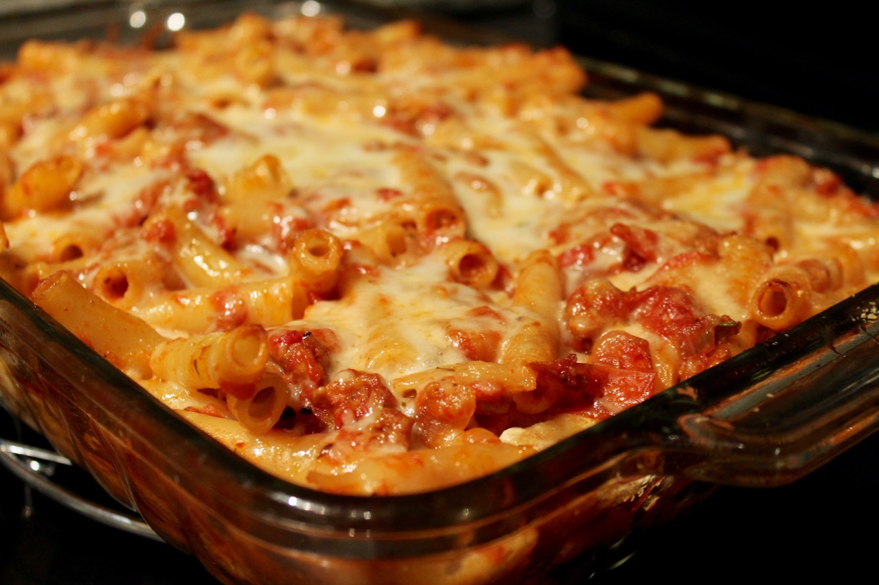 Cook In / Dine Out Roasted Tomato and Sausage Baked Ziti