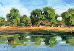 plein air landscape painting oil brown tom 6x4 fine