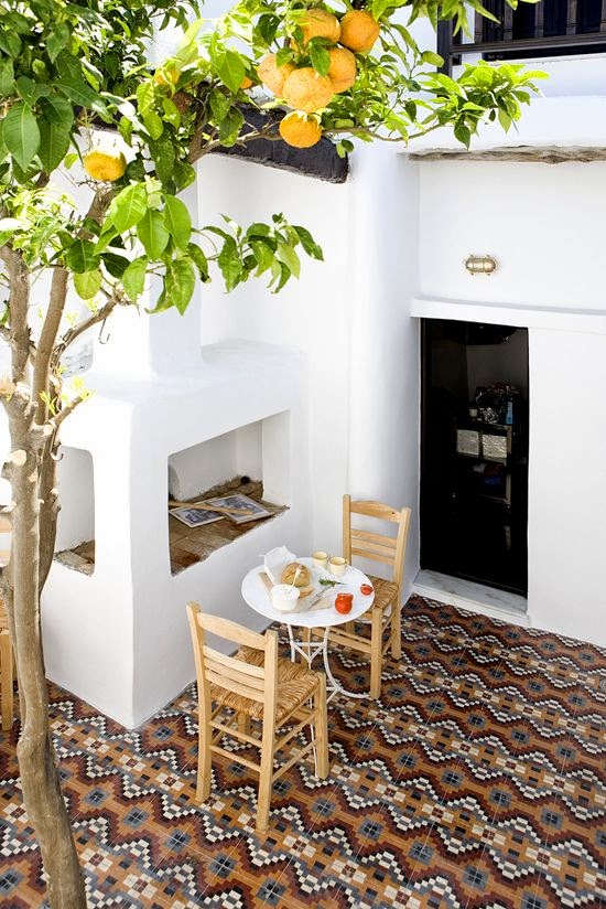 La Maison Boheme Tile Floors for the Outdoor Room