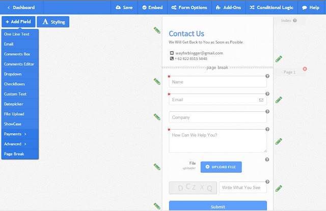 Cara Membuat Contact Form Cantik untuk Blog