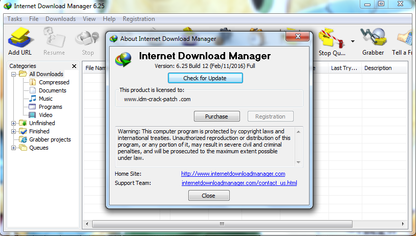 Serial number of internet download manager registration